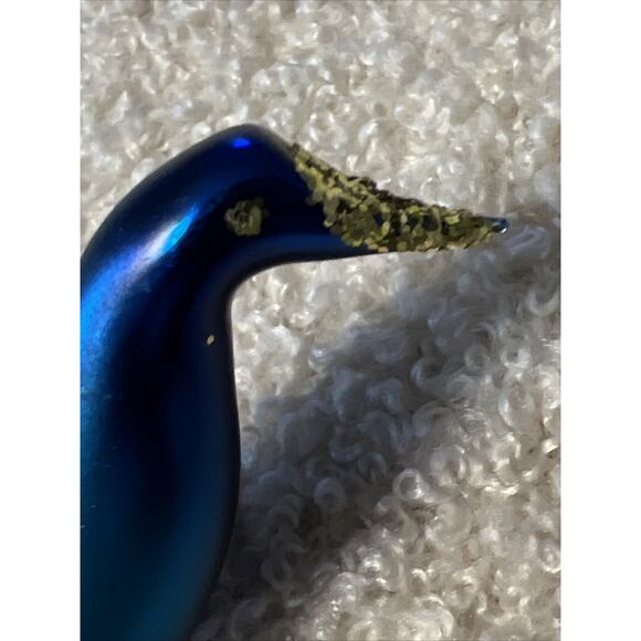 Vintage Blown Glass Peacock Clip-On Christmas Ornament Germany Turquoise - Picture 6 of 8